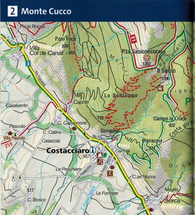 Perugia, Assisi, Cita di Castello, Gubbio. Wodoodporna mapa turystyczna 2464 wydawnictwa Kompass. Mini przewodnik - mapka