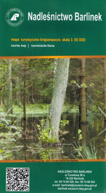 Nadleśnictwo Barlinek 1: 50 000. Mapa turystyczno-krajoznawcza wydawnictwa Eko-Kapio. Okładka