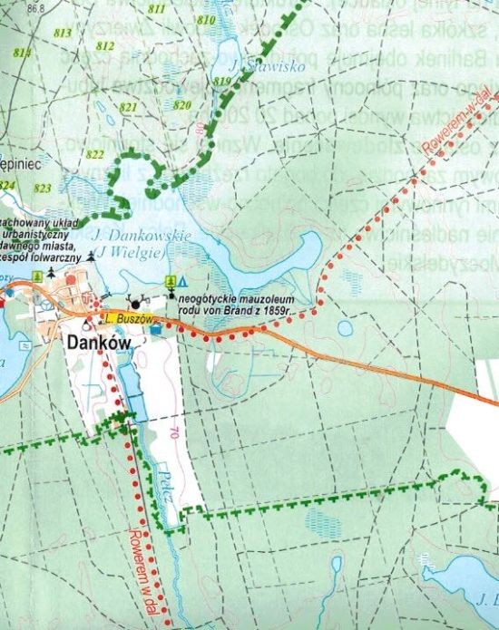Nadleśnictwo Barlinek 1: 50 000. Mapa turystyczno-krajoznawcza wydawnictwa Eko-Kapio. Fragment 1