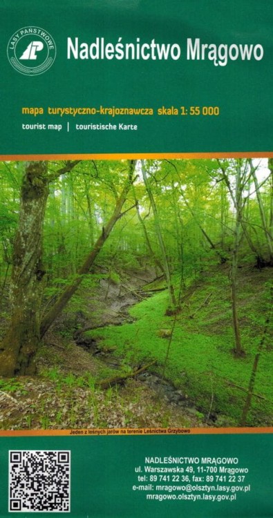 Nadleśnictwo Mrągowo 1: 55 000. Mapa turystyczno-krajoznawcza wydawnictwa Eko-Kapio. Okładka