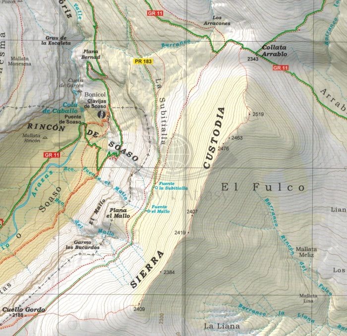 Masyw Monte Perdido, Dolina Ordesy, Park narodowy Pineta. 1:15 000. Wodoodporna mapa turystyczna wydawnictwa Editorial Alpina. Fragment 1