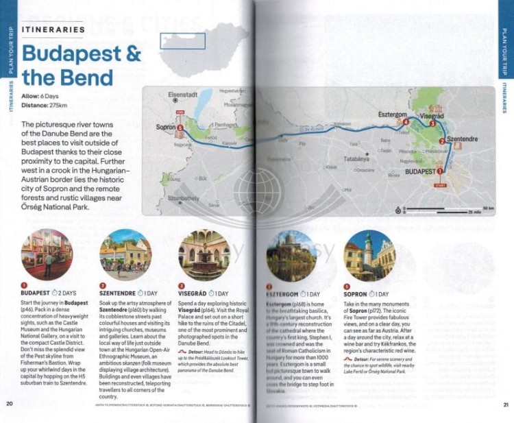 Budapeszt i Węgry przewodnik wydawnictwa Lonely Planet. Przykładowe strony 1