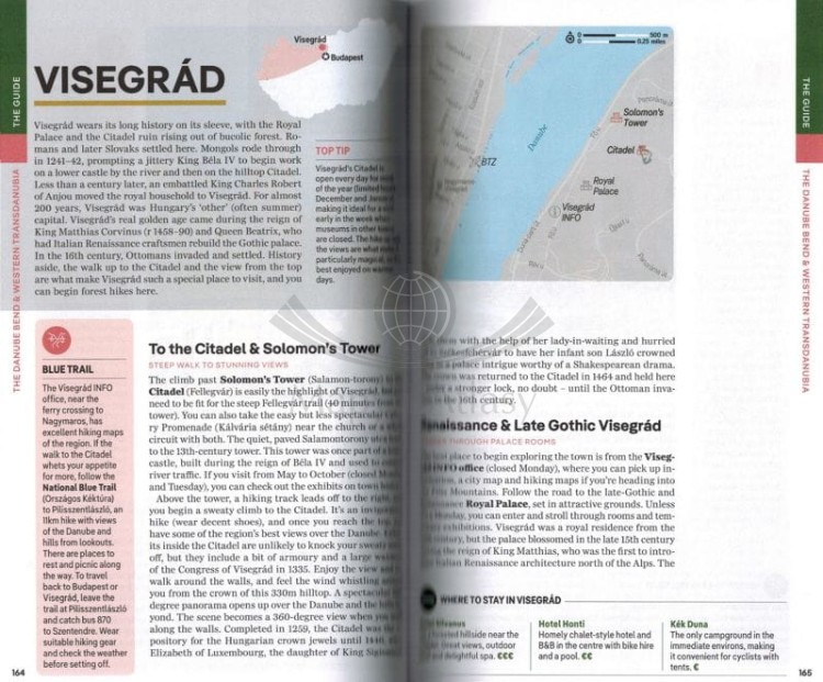 Budapeszt i Węgry przewodnik wydawnictwa Lonely Planet. Przykładowe strony 2