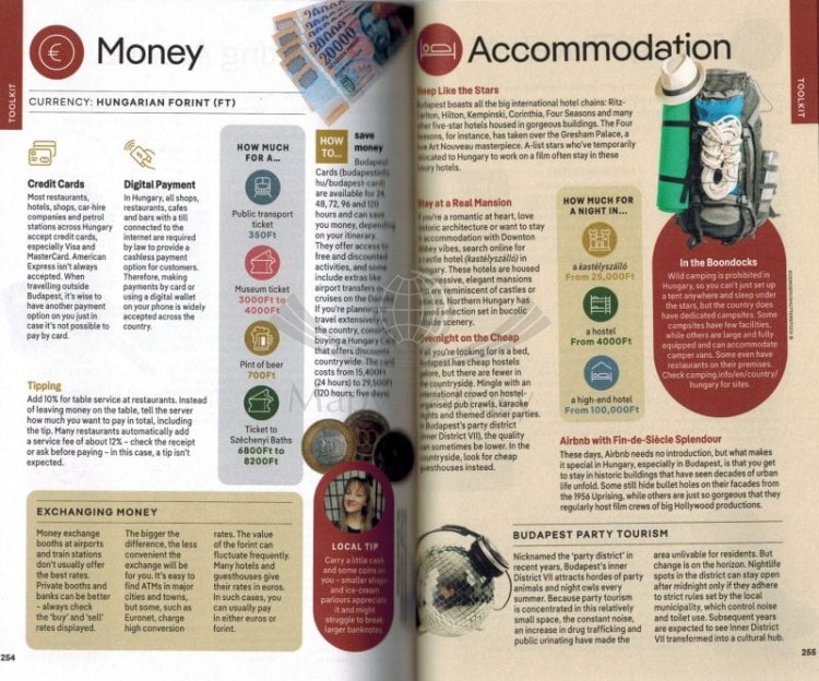 Budapeszt i Węgry przewodnik wydawnictwa Lonely Planet. Przykładowe strony 3