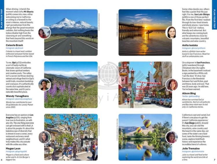 Kalifornia / California. Przewodnik wydawnictwa Lonely Planet. Przykładowe strony 1