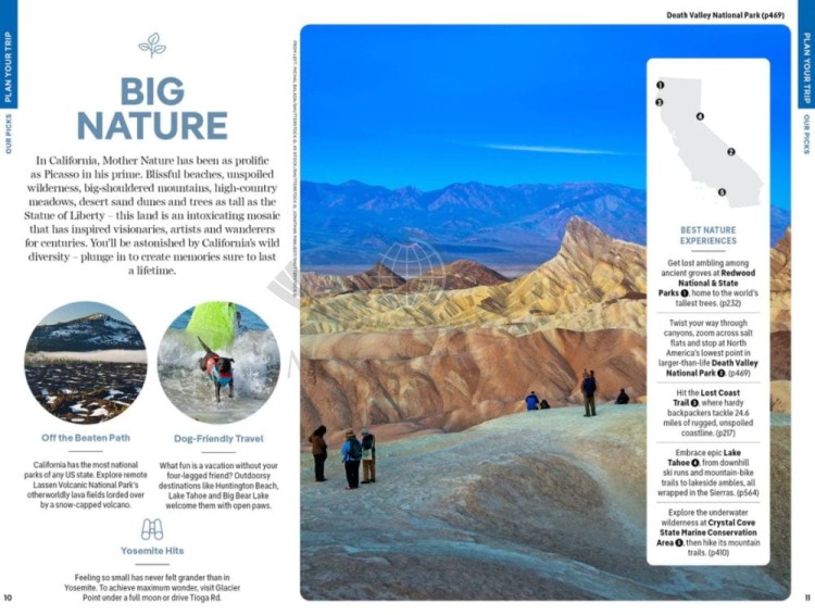 Kalifornia / California. Przewodnik wydawnictwa Lonely Planet. Przykładowe strony 3
