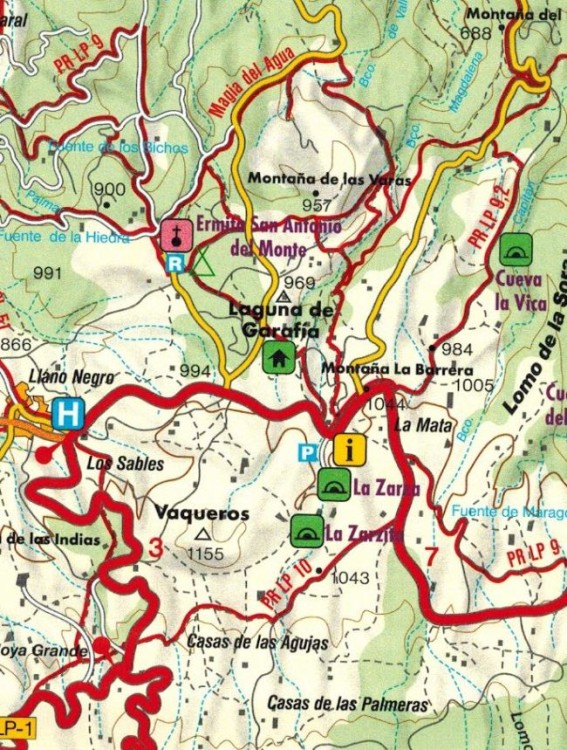 La Palma. Mapa samochodowo-turystyczna wydawnictwa  Freytag & Berndt. Fragment 1