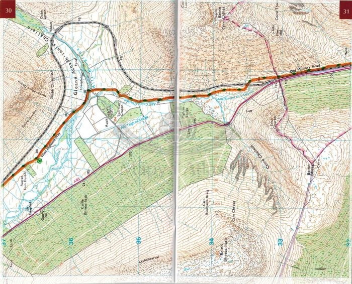 Szkocja: West Highland Way. Atlas turystyczny wydawnictwa Cicerone. Przykładowe strony 2