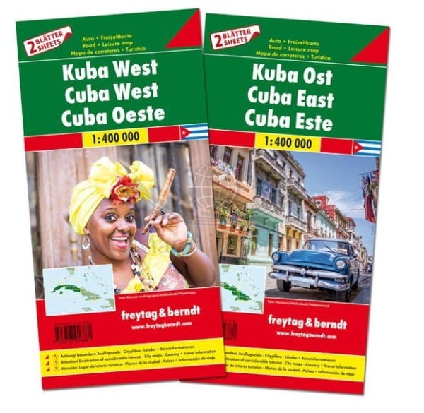 Kuba Wschodnia i Zachodnia 1:400 000. Zestaw dwóch map samochodowo-turystycznych. Freytag & Berndt