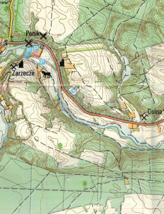 Bałtów 1:25 000. W krainie dinozaurów. Mapa turystyczna wydawnictwa Cartomedia. Fragment