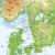 Europa 1:4 500 000. Dwustronna mapa ścienna. Polityczna i fizyczna. Strona fizyczna - fragment 2
