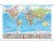 Świat 1:42 000 000. Dwustronna mapa ścienna. Polityczna i fizyczna. Strona polityczna