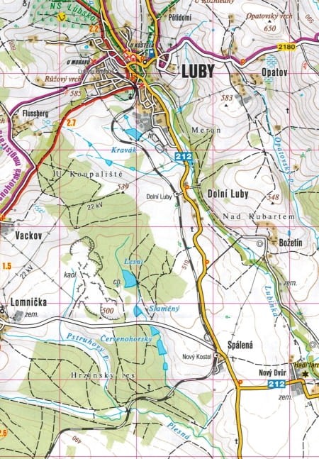 Assko, Chebsko. Mapa turystyczna 405 wydawnictwa Shocart. Fragment 1
