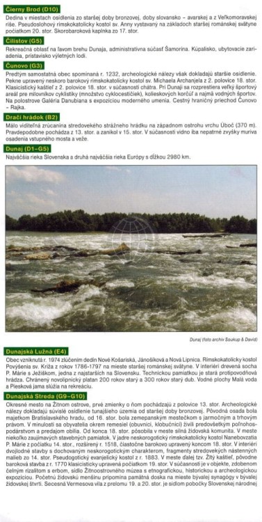 Bratysława / Bratislava, Senec. Mapa turystyczna 1087 wydawnictwa Shocart. Opis atrakcji - fragment
