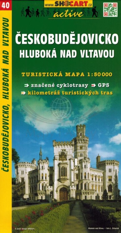 Czeskie Budziejowice / Ceskobudejovicko, Hluboka nad Vltavou. Mapa turystyczna 40 wydawnictwa Shocart. Okładka