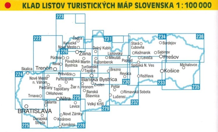 Murańska Płanina, Rudawy Słowackie - zachód. Mapa turystyczna 232 wydawnictwa Shocart. Zasięg