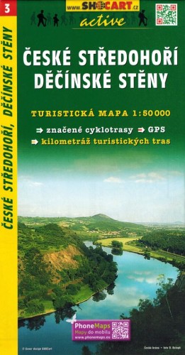 Średniogórze Czeskie, Ściany Deczyńskie / Ceske Stredohori, Decinske steny. Mapa turystyczna 03 wydawnictwa Shocart. Okładka