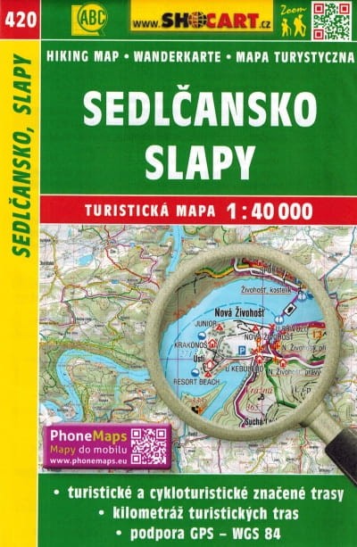Sedlcansko, Slapy. Mapa turystyczna 420 wydawnictwa Shocart. Okładka