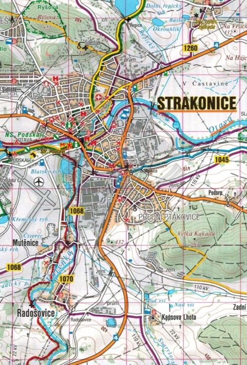 Pootavi - Susicko, Strakonicko. Mapa turystyczna 33 wydawnictwa Shocart. Fragment 2