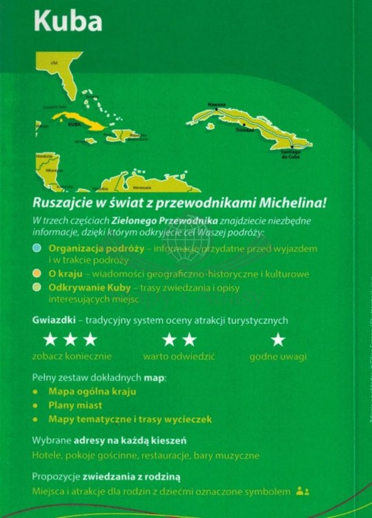 Kuba. Przewodnik wydawnictwa Michelin. Okładka tył
