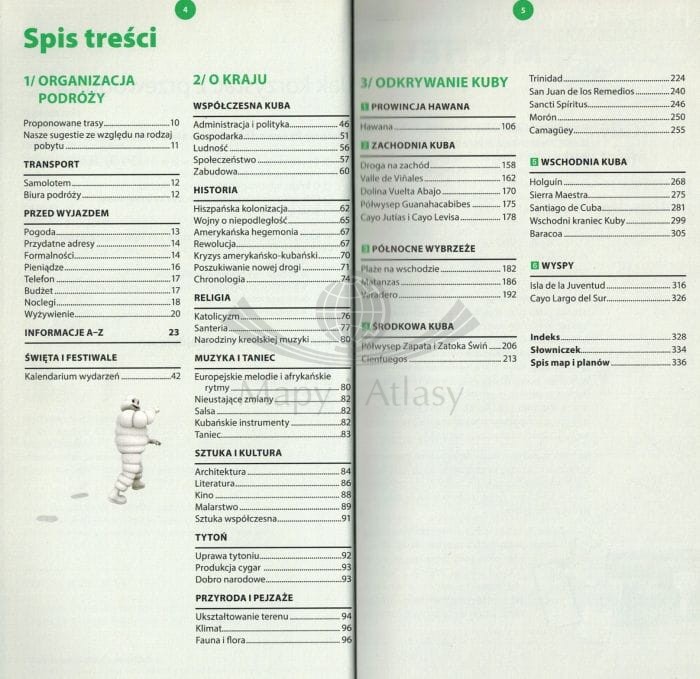 Kuba. Przewodnik wydawnictwa Michelin. Spis treści