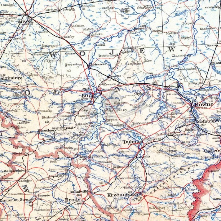 Rzeczpospolita Polska z 1934 r. - reprint. Arkusz, mapa ścienna. Fragment 5