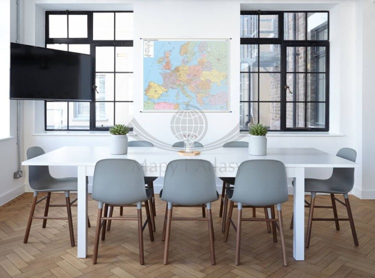 Europa 1:3 600 000. Mapa ścienna drogowa. Przykład aranżacji