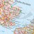 Europa 1:3 600 000. Mapa drogowa w ramie drewnianej. Fragment 3