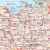 Europa 1:3 600 000. Mapa drogowa w ramie drewnianej. Fragment 4