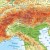 Europa 1:6 500 000. Mapa fizyczna. Wersja do wpinania. Fragment 3
