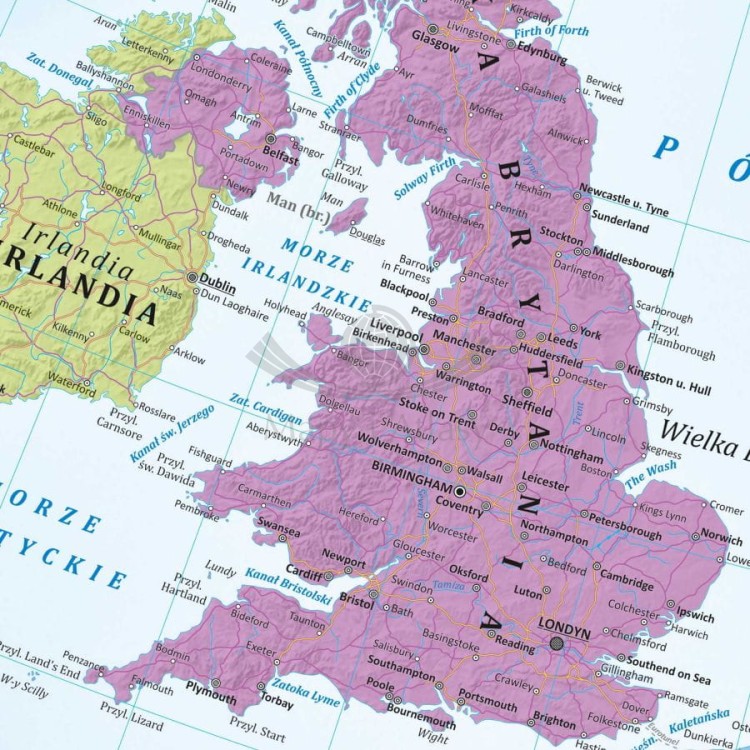 Europa 1:3 250 000. Mapa polityczna. Wersja magnetyczna. Fragment 3