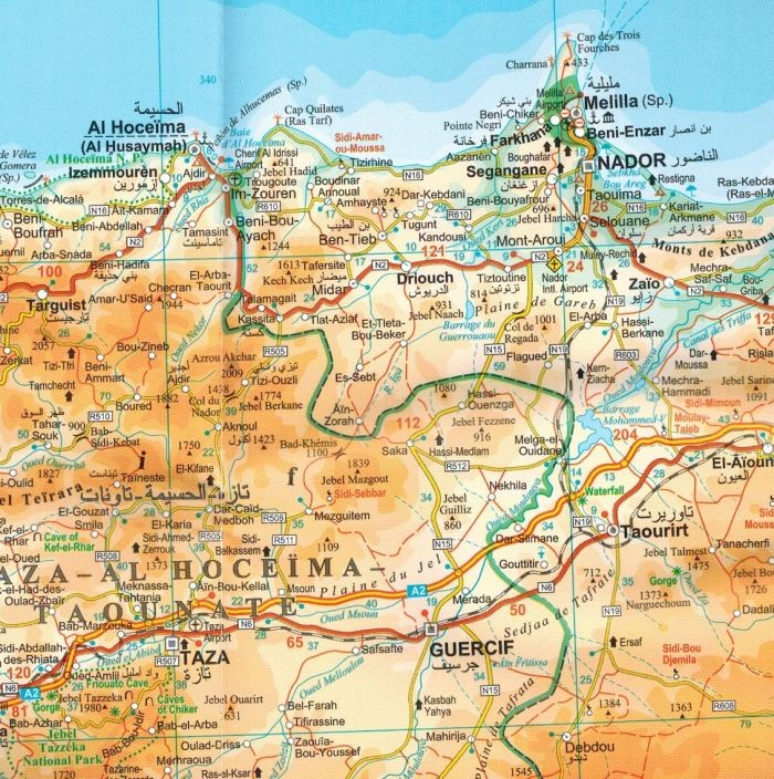 Maroko 1:1 250 000. Mapa samochodowo-turystyczna wydawnictwa Gizi Map. Fragment 1