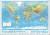 Świat 1:42 000 000. Mapa fizyczna. Wersja do wpinania