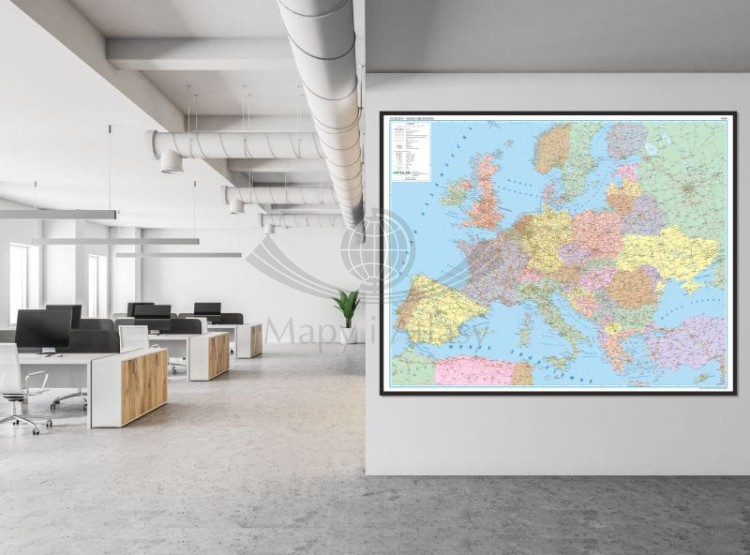 Europa 1:2 400 000. Mapa drogowa. Wersja do wpinania. Przykład aranżacji
