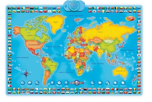 Interaktywna mapa świata wydawnictwo Dumel Discovery.