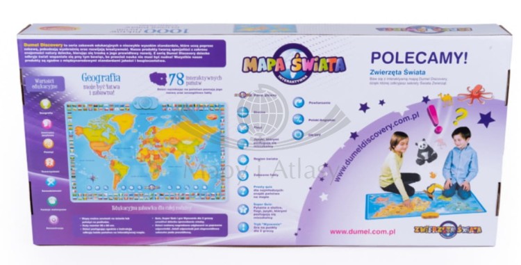 Interaktywna mapa świata wydawnictwo Dumel Discovery.
