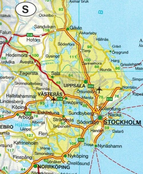 Europa 1:3 500 000. Mapa fizyczno-drogowa wydawnictwa Freytag & Berndt. Fragment 1