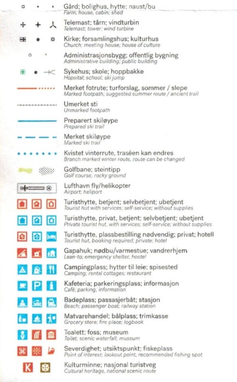 Lofoty / Lofoten. Mapa turystyczna 1:50 000 wydawnictwa Calazo. Legenda 2