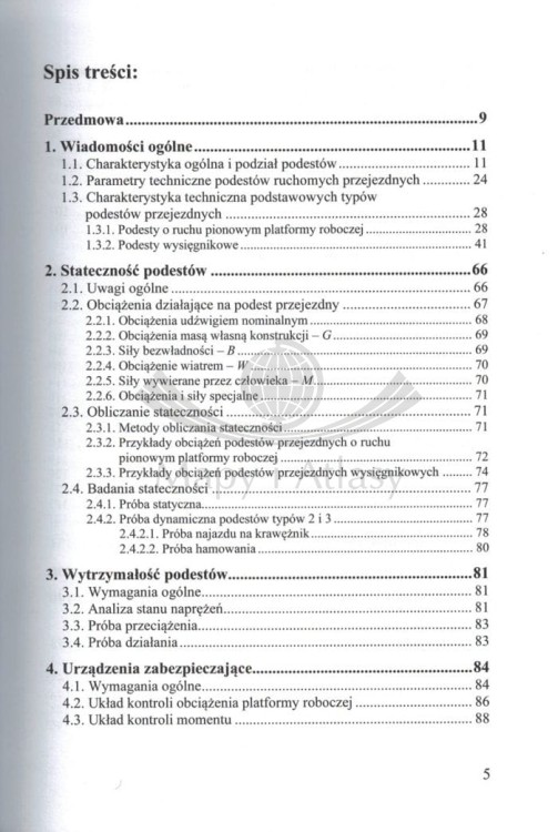 Podesty ruchome przejezdne. Budowa i eksploatacja. Poradnik wydawnictwa KaBe. Spis treści 1