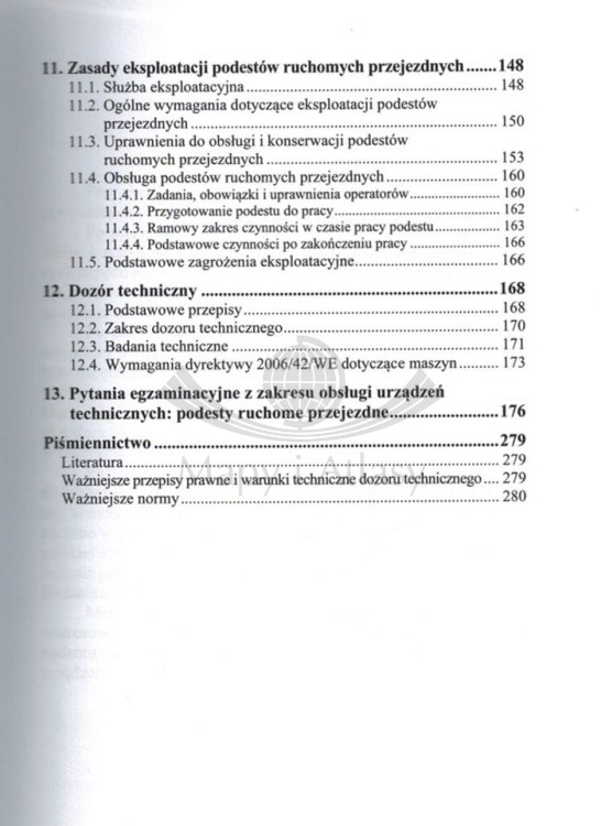 Podesty ruchome przejezdne. Budowa i eksploatacja. Poradnik wydawnictwa KaBe. Spis treści 3