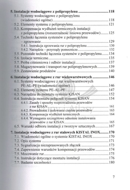 Instalacje wodociągowe i kanalizacyjne. Poradnik wydawnictwa Kabe. Spis treści 3