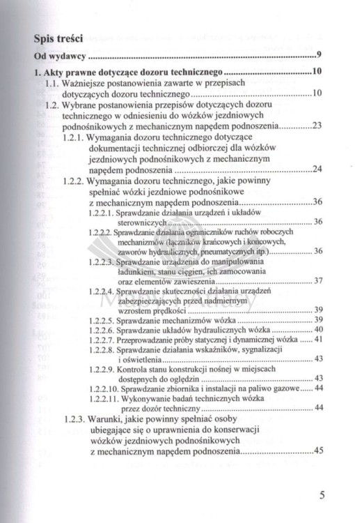 Konserwacja wózków jedniowych podnośnikowych z mechanicznym napędem podnoszenia. Poradnik wydawnictwa KaBe. Spis treści 1