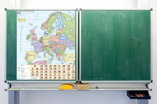 Europa. Mapa polityczna - nakładka magnetyczna na tablice. Przykład zastosowania
