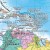 Świat 1:30 000 000. Mapa polityczna w ramie drewnianej. Język angielski. Fragment 2