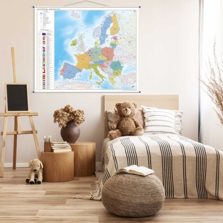 Unia Europejska 1:4 500 000. Mapa ścienna polityczna. Przykład aranżacji