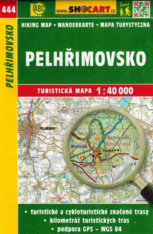 Pelhrimovsko 1:40 000. Mapa turystyczna 444 wydawnictwa Shocart. Okładka