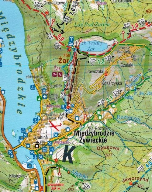 Beskid Mały 1:40 000. Laminowana mapa turystyczna wydawnictwa Compass. Fragment 2