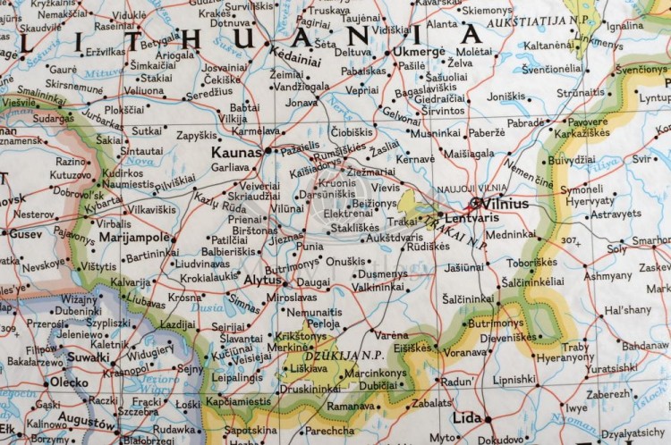Europa Środkowa. Mapa ścienna. National Geographic. Fragment 3