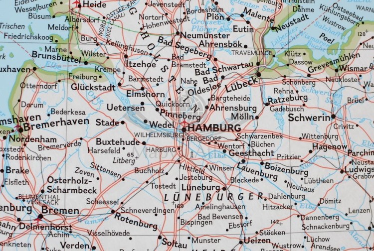 Europa Środkowa. Mapa ścienna. National Geographic. Fragment 5