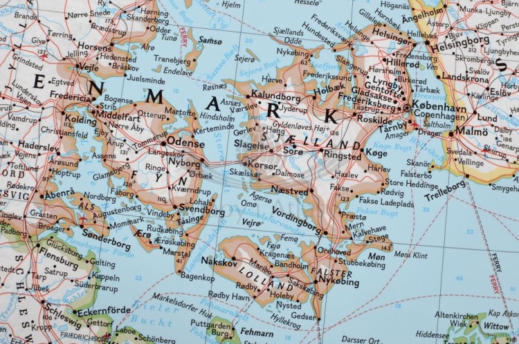 Europa Środkowa. Mapa ścienna. National Geographic. Fragment 6